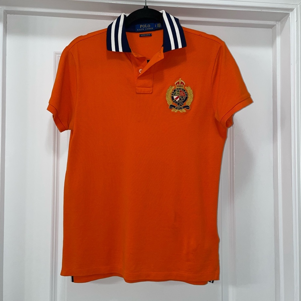 Orange Authentic  Polo Shirt size S